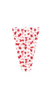 Bolsa bouquet corazones 40 cm x 30 cm x 12 cm