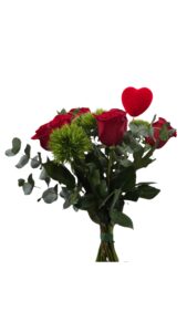 Bouquet green wicky 6 rosas