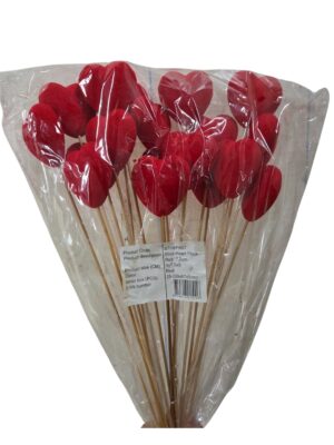 Pick corazón terciopelo 25 unidades